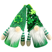 Load image into Gallery viewer, Ciieeo 4sets Patrick&#39;s Day Gnome Decorations Plush Garden Gnomes Ornaments for Outdoor Decor 2pcs*4
