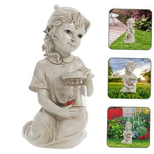 Load image into Gallery viewer, SUPVOX Lawn Solar Light Lovely Resin Human Doll Shaped Garden Statue with Solar Powered LED Decorative Outdoor Ornament for Patio and Pathway Lighting
