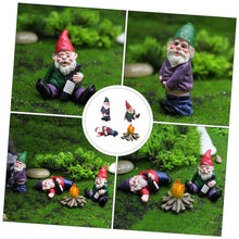 Load image into Gallery viewer, Happyyami Miniature Dwarf Adornments Resin Elf Garden Ornaments 4pcs for Micro Landscape Decor
