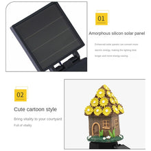 Load image into Gallery viewer, 7pcs Garden Gnome Statues Solar Fairy Lights Outdoor Waterproof Mushroom Lights Resin Yard Owl for Patio Mushroom Lawn Statue for Patio Lawn Party Decorations
