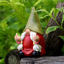 Load image into Gallery viewer, Middle Finger Female Gnome Statue 5.1in， Naughty Garden Gnome Statue Decoration and Lawn Ornament - Funny Garden Gnomes for Outdoor or Home Decor
