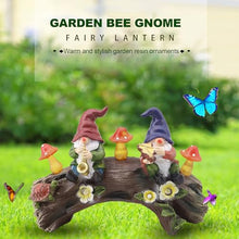 Load image into Gallery viewer, Gnome Garden Statue, Resin Garden Gnomes with Mushroom Solar Light, Miniature Figurines for Yard Art, Outdoor Patio Solar Light Decor, Lawn Ornaments, and Statues Decorations

