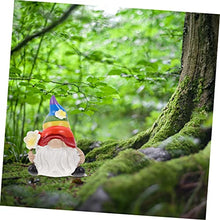 Load image into Gallery viewer, DECHOUS 2pcs Garden Gnome Unique Design Gnome Doll Figurine Outdoor Landscape Adornment Courtyard Decor Resin for Yard
