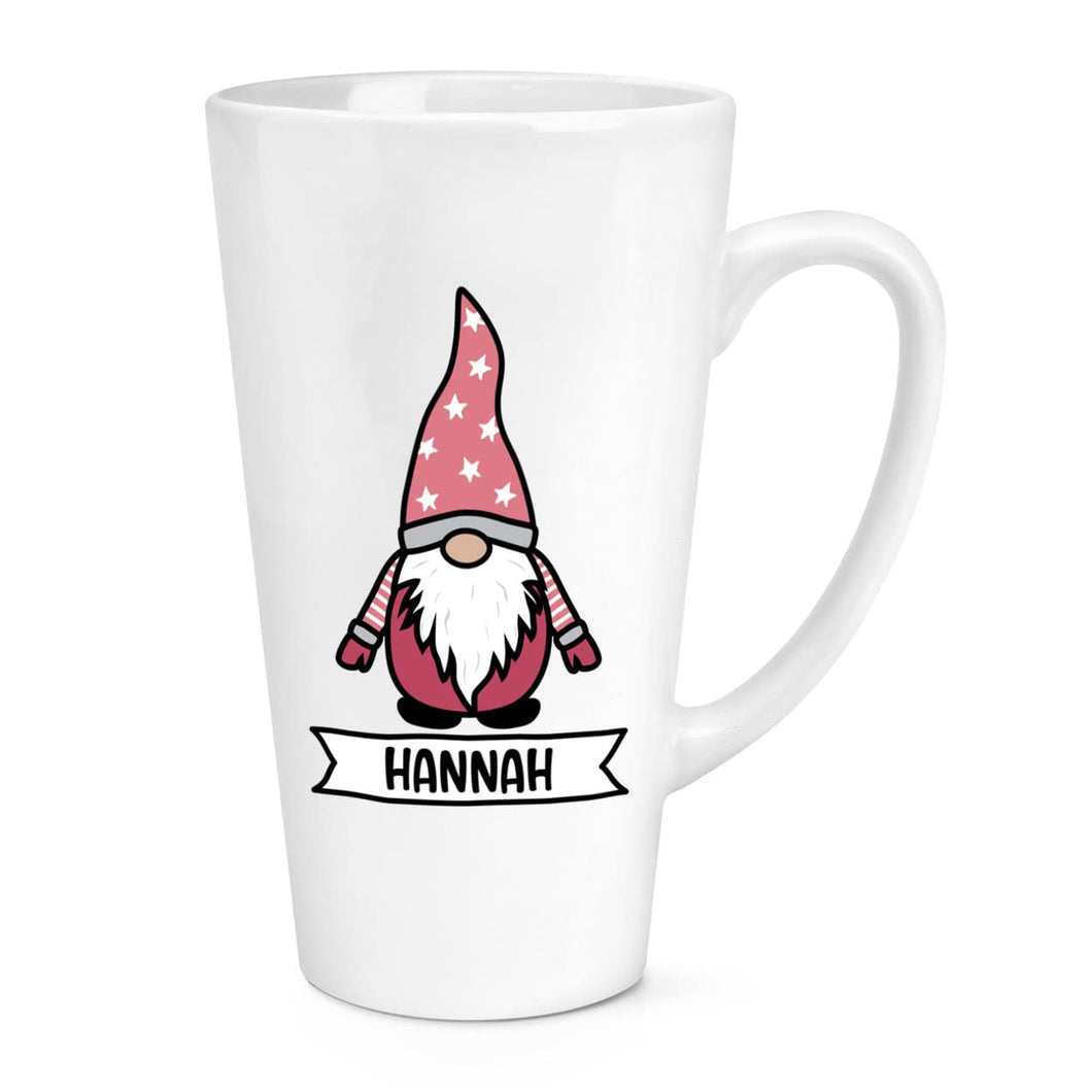 Personalised Gonk Gnome Pink Scandi 17oz Large Latte Mug Cup