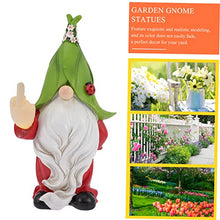 Load image into Gallery viewer, Happyyami Solar Garden Ornaments Garden Gnome Statue Solar Path Lights Outdoor Decor
