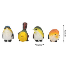 Load image into Gallery viewer, 4Pcs Animal Garden Gnomes Statue Resin Birds Animal Figurine Decoration Lawn Garden Courtyard Ornaments Indoor Outdoor Figurines for Garden and House
