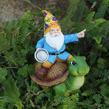 Load image into Gallery viewer, Turtle Solar Lights Outdoor Garden - Solar Turtle Statue Light with Gnome - Waterproof Tortoise Sculpture for Outdoor Patio Garden Balcony Poolside

