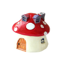 Load image into Gallery viewer, OUNONA Miniature Mushroom House Decoration Fairy Garden Dollhouse Plant Pot Figurine (Bright Red)
