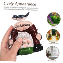 Load image into Gallery viewer, Cabilock 2pcs Funny Garden Gnomes Statues Resin Welcome Decorations for Home Cute Inverted Gnome Figurines for Outdoor Patio Unique Idea
