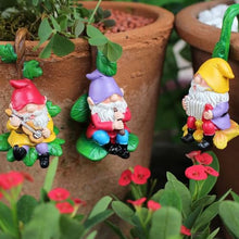 Load image into Gallery viewer, Mellsunny 3Pcs Cute Climbing Gnomes Plant Pot Hanger Figurines Resin Hanging Gnomes Playing Music Statue Planter Pot Decorations for Home Garden Patio Lawn Yard Ornaments (Gnome Playing Music)
