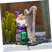 Load image into Gallery viewer, Happyyami Gnome Garden Decor Statue Solar Gnomes for Outdoor Unique Ornament for Yard
