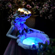 Load image into Gallery viewer, HIAME Garden Decoration Figures for Outdoor Use Large Solar Light, Flower Fairy Garden Decoration Flower Fairy Solar Light Resin Girls Outdoor Villa Decoration Gifts for Women (A)

