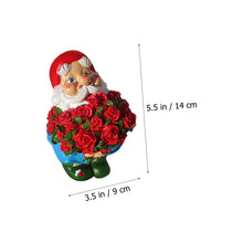 Load image into Gallery viewer, Cabilock 1pc Cute Resin Garden Gnome Holding Rose Charming Outdoor Decor for Garden Patio Lawn for Family and Friends
