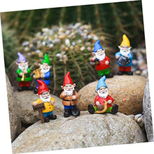 Load image into Gallery viewer, Happyyami 1set Miniature Resin Gnomes Garden Decor Statues for Outdoor and Indoor Use for Flowerbeds Walkways and Family
