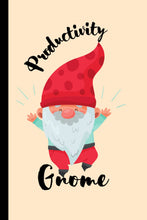 Load image into Gallery viewer, Productivity Gnome Blank Notebook: Funny 6x9 120 page Garden themed journal meme writing school notes fun gift
