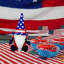 Load image into Gallery viewer, Patriotic Veterans Day Uncle Tomte 4th of July Nisse Handmade Scandinavian Ornaments Kitchen Tray Decorations
