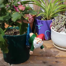 Load image into Gallery viewer, Générique GNOME Garden, Resin Dwarf Statue, Hangable Whimsical Figurine Flower Pot Hanger, Cute Tiny GNOME Decor with Hat, Succulent Planter for Yard Lawn Patio Balcony
