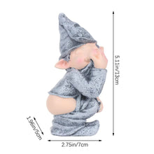 Load image into Gallery viewer, MOOCOCO Naughty Funny Outdoor Pooping Gnome Statue,Garden Figures Figurines, Dwarf Decoration Garden Sculptures and Statues, Miniature Mold for Courtyard Lawn Yard-Grey
