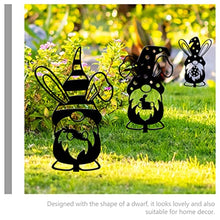 Load image into Gallery viewer, 3pcs Garden Gnome Easter Gnome Sign with Stake Black Gnome Yard Art for Outdoor Garden Lawn Sidewalks Patio Gnome Decoration
