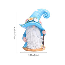 Load image into Gallery viewer, MOOCOCO Garden Gnome Statue,4.92 in Resin Flower Pots Dwarf Figurine, Garden Faceless Gnome Sculpture, Summer Gnomes Figurines Spring Gnomes for Patio Lawn Yard Home Tabletop Decoration (Blue)
