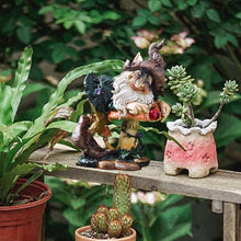Load image into Gallery viewer, Gnome Garden Statue, Outdoor Gnome Figurine, Gnome with Mushroom, Best Gnome Garden Statue Colorful Gnome with Mushroom Figurine for Patio, Yard Decor or Outdoor Space
