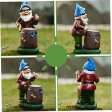 Load image into Gallery viewer, Csafyrt Garden Gnomes Drum Playing Funny Garden Gnomes Luminous Vivid Resin Gnome Gifts Cute Vibrant 9.25in Gnome Decor for Yard Garden Outdoor
