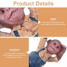 Load image into Gallery viewer, Reccisokz Dwarf Monkey Garden Pendant for Outdoor, Resin Garden Gnomes, Hand Dipient Solar Home Decorative Figurines, Outdoor or Indoor Garden Decor
