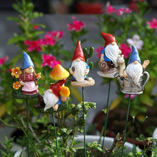 Load image into Gallery viewer, YUGSHNKFC 5Pieces Resins Gnomes Elves Dwarf Miniature Figurines Ornaments For Garden Landscape And Flowerbed Plant Pots Decoration
