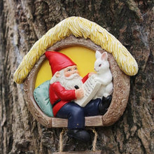Load image into Gallery viewer, Limtula Garden Landscape Statue Gnomes And Rabbits With Ladder Resins Hanging Ornament For Indoor And Outdoor Use Tree Decors Garden Decoration
