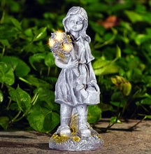 Load image into Gallery viewer, Euiroet 12.5” Angel Fairy Solar Light Statue, Outdoor Lawn Solar Decor, LED Large Garden Sculpture, Unique Gift Ideas for Gardening Mom Grandma, Patio, Yard, Pathway, Solar Powered Landscape Accent
