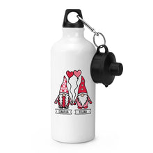 Load image into Gallery viewer, Gift Base Personalised Gonk Gnome His &amp; Hers Valentine&#39;s Sports Bottle Water Gym 600ml White

