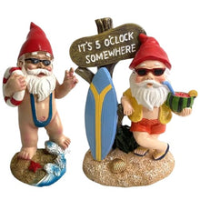 Load image into Gallery viewer, Gnome Figurines 6 Inch Cute &amp; Funny Resin Gnome Statue Weather-Resistant Summer Gnomes Decorations for Yard, Garden, Beach, Gnome Gifts, Surf Garden Gnomes Gnome Statue Gnomes Decorations for Yard
