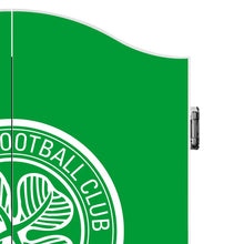 Load image into Gallery viewer, FOCO Officially Licensed Celtic Football Club Bhoys 1888 FC Darts and Dartboard Cabinet, Crest, Green (CAB093)
