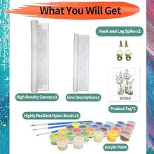 Load image into Gallery viewer, WJWWANG Paint by Numbers for Adults 16x20inch DIY Paint by Numbers Kits Christmas Tree and Gnomes for Beginner on Canvas Oil Painting with Paintbrushes for Home Decoration
