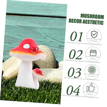 Load image into Gallery viewer, Happyyami Mushroom Figurine Lawn Ornament Large Red Mushroom Statue for Garden Decoration Outdoor Decor Fairy for Birthdays and Holidays
