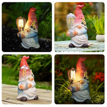 Load image into Gallery viewer, shumi Garden Gnomes Solar Outdoor Figurine Lights,Solar Garden Decorations Gnome Figurine for Patio Yard Backyard Lawn
