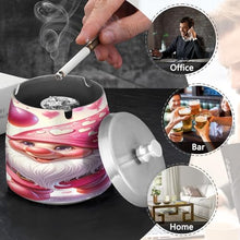 Load image into Gallery viewer, Pink Gnome Ashtray, Ashtray with Lid Smell Proof, Home Ashtrays Snub out
