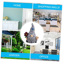 Load image into Gallery viewer, Happyyami Adorable Resin Garden Gnome Doll for Home Decor Handicraft Random Flowers for Room Office
