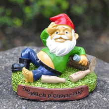 Load image into Gallery viewer, MOOCOCO Funny Garden Gnome Statue, Naughty Gnomes Statues Figurines for Outdoor Lawn &amp; Yard Home Decorations, Gnomes Figurine Sculpture Resin Ornaments (W10)
