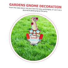 Load image into Gallery viewer, Toyvian Summer Gnome Garden Stake Decor Acrylic Outdoor Ornament for Lawn Patio Courtyard Pathway for Summer Festivals Gardening Enthusiasts
