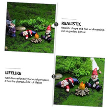 Load image into Gallery viewer, BESPORTBLE 4pcs Dwarf Bonfire Decor Landscape Resin Gnomes for Garden Unique Adornments for Fairy Miniature Gardens Safe Decorations Fun Educational Toy
