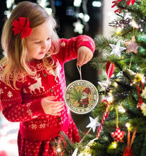 Load image into Gallery viewer, Christmas Ornaments Decorations - 3.6 in Acrylic Two Sided Printing (Let&#39;s Get Lit Gnome Weed Leaf 2 - Cannabis Leaf and Gnome Smoking Friend Gifts Ideas)
