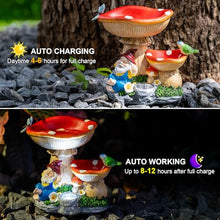 Load image into Gallery viewer, ZQQLITE Solar Gnome Statues Figurine Lights - Garden Lighting Outdoor Decorations, Gnome Sleeping Under Mushroom, Yard Art Lawn Ornaments for Porch Patio Balcony - Gnome Gifts for Women Mom
