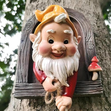 Load image into Gallery viewer, DDLUZQual Funny Garden Gnome,Climbing Gnome Tree Hugger Decor Tree Sculpture Garden Decoration Elf Out The Door Tree Hugger Garden Yard Decorations Resin Garden Statue Outdoor Decor
