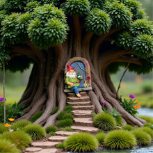 Load image into Gallery viewer, Funny Garden Accessories Santa Gnome Drinking on Window Statue - Weatherproof Outdoor Garden Tree Decor for Yard, Lawn, Porch - Hanging Tree Wall Decoration -Gift for Men, Women, Gnome Lovers
