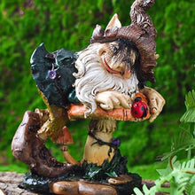 Load image into Gallery viewer, Gnome Garden Statue, Outdoor Gnome Figurine, Gnome with Mushroom, Best Gnome Garden Statue Colorful Gnome with Mushroom Figurine for Patio, Yard Decor or Outdoor Space
