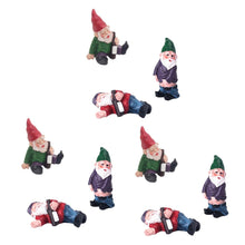 Load image into Gallery viewer, Ciieeo 9pcs Resin Dwarf Figurines for Landscape Decor Cute Garden Gnome Ornaments Outdoor Decorations for Lawn Patio and Office
