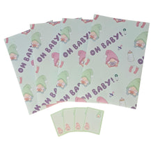 Load image into Gallery viewer, BeFindSee Baby Wrapping Paper - Gift Wrap - Baby Gonk - Baby Gnome
