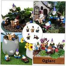 Load image into Gallery viewer, Cabilock 6pcs Unique Resin Gnome Statue Ornament Garden Decor for Gnomes Garden Ornaments Fun Outdoor Flower Pots
