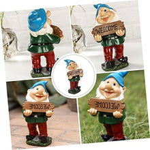 Load image into Gallery viewer, Happyyami Gnome Welcome Sign Garden Decor Resin Waterproof Gnome Ornament Unique Dwarf Sculpture
